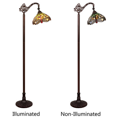 Anisoptera Purity 1 Light Antique Dark Bronze Finish Reading Floor Lamp