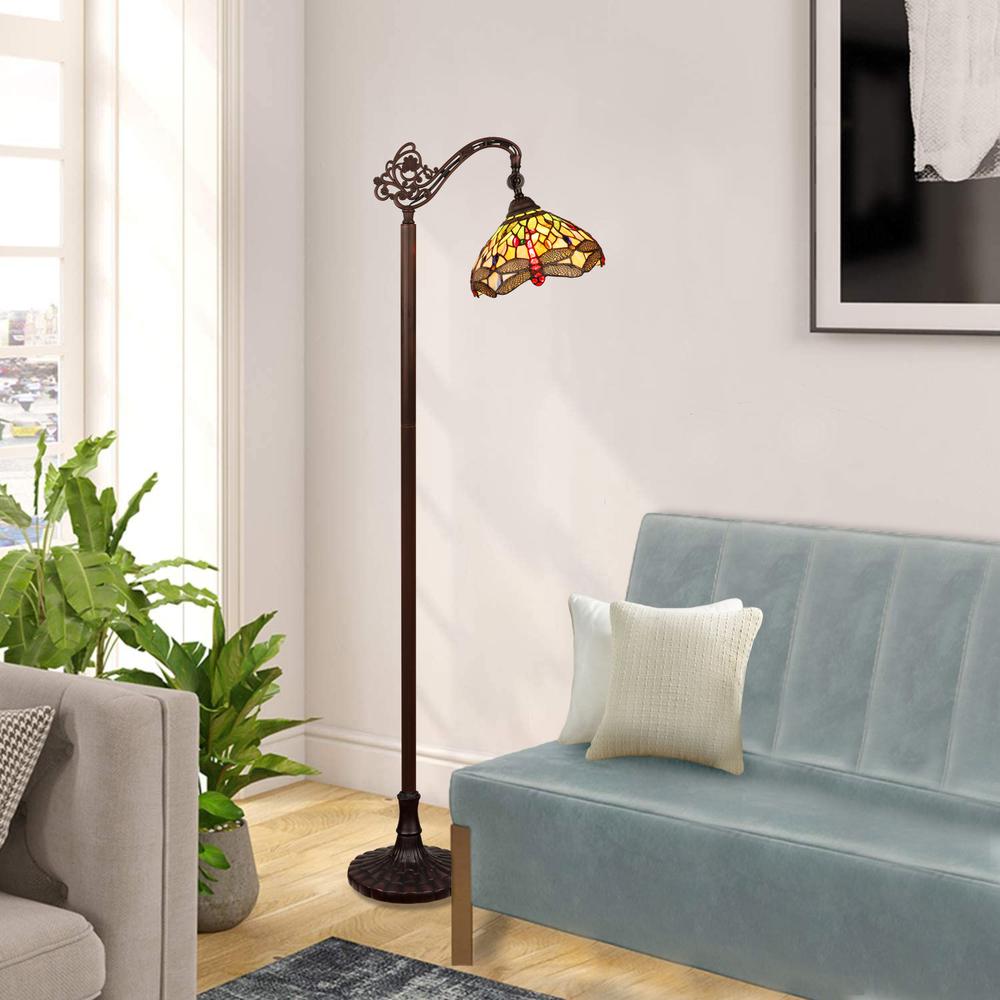 Anisoptera Purity 1 Light Antique Dark Bronze Finish Reading Floor Lamp