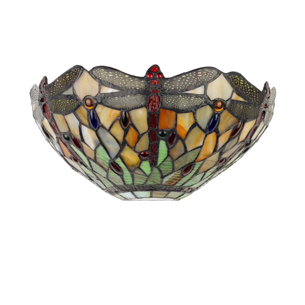 ANISOPTERA PURITY Dragonfly-Style 1-Light Black Finish Wall Sconce 12" Wide