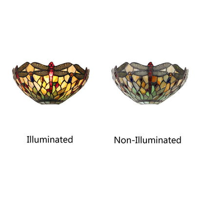 ANISOPTERA PURITY Dragonfly-Style 1-Light Black Finish Wall Sconce 12" Wide