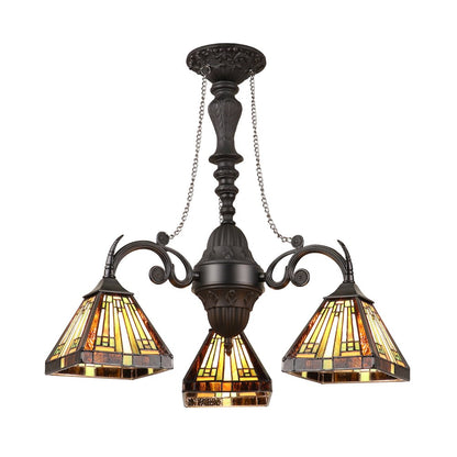 INNES Tiffany-Style 3-Light Mini Chandelier 24" Wide