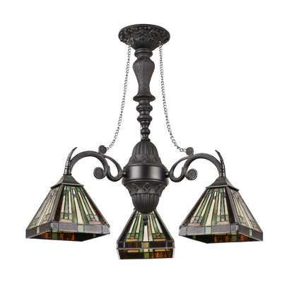 INNES Tiffany-Style 3-Light Mini Chandelier 24" Wide