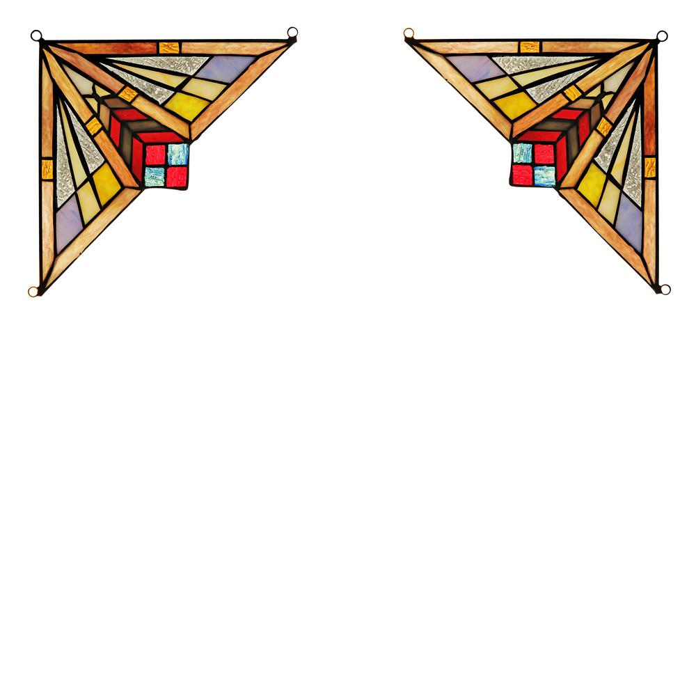 CIENA Mission Tiffany-glass Window Panel 8" Wide