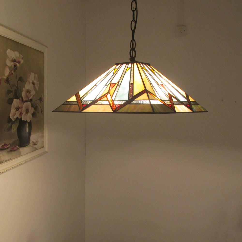MANTON Mission 2 Light Blackish Bronze Ceiling Pendant 16" Wide