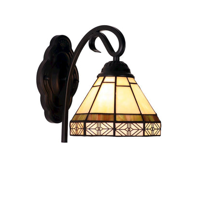 Belle Mission-Style 1- Light Blackish Bronze Finish Wall Sconce 7" Shade