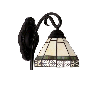 Belle Mission-Style 1- Light Blackish Bronze Finish Wall Sconce 7" Shade