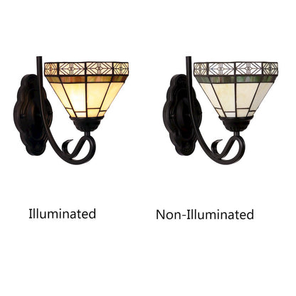 Belle Mission-Style 1- Light Blackish Bronze Finish Wall Sconce 7" Shade