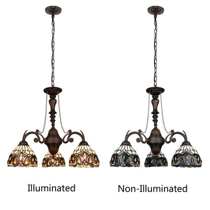 SERENITY Victorian-Style 3-Light Dark Bronze Finish Mini Chandelier 24" Wide
