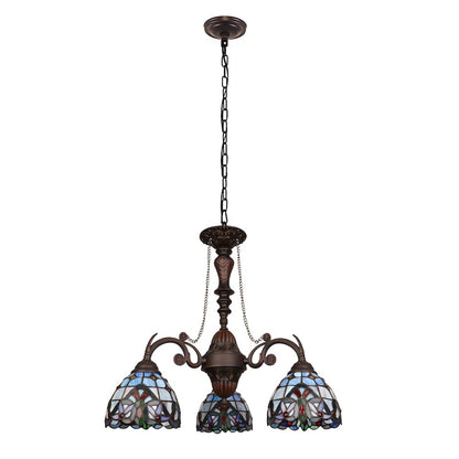 Grenville Victorian-Style Dark Bronze 3-Light Mini Chandelier 24" Wide