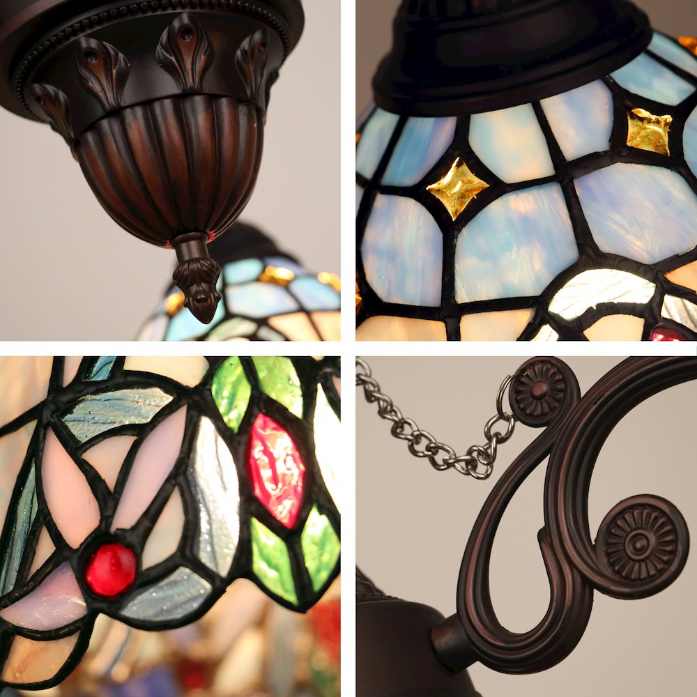Grenville Victorian-Style Dark Bronze 3-Light Mini Chandelier 24" Wide