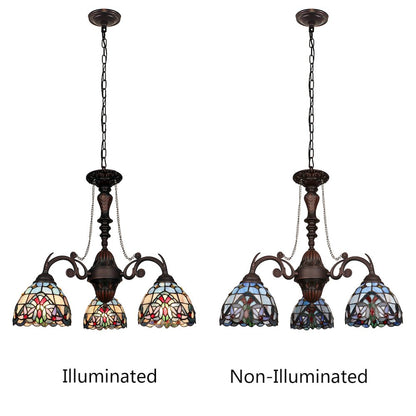 Grenville Victorian-Style Dark Bronze 3-Light Mini Chandelier 24" Wide