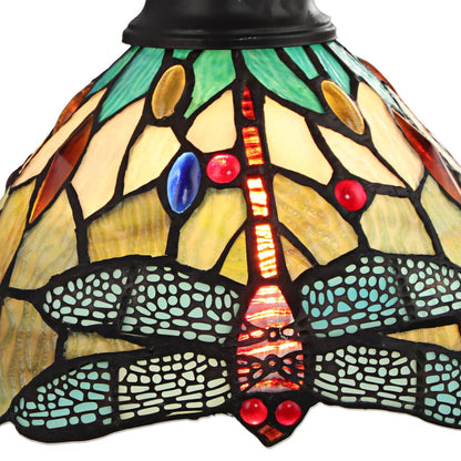 CHLOE Lighting EMPRESS Dragonfly Tiffany-style Dark Bronze 1 Light Wall Sconce 8 " Wide