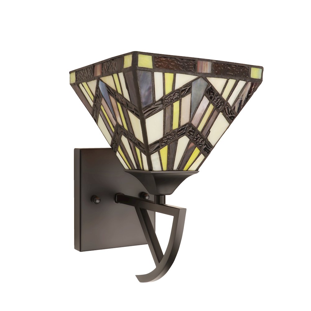 VINCENT Tiffany-Style 1-Light Mission Wall Sconce 6" Shade