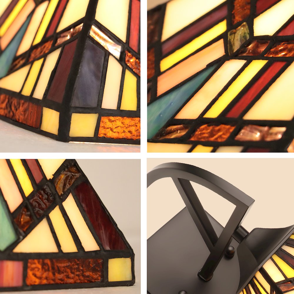 VINCENT Tiffany-Style 1-Light Mission Wall Sconce 6" Shade