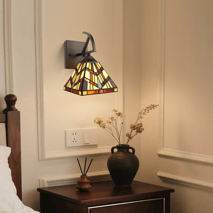 VINCENT Tiffany-Style 1-Light Mission Wall Sconce 6" Shade