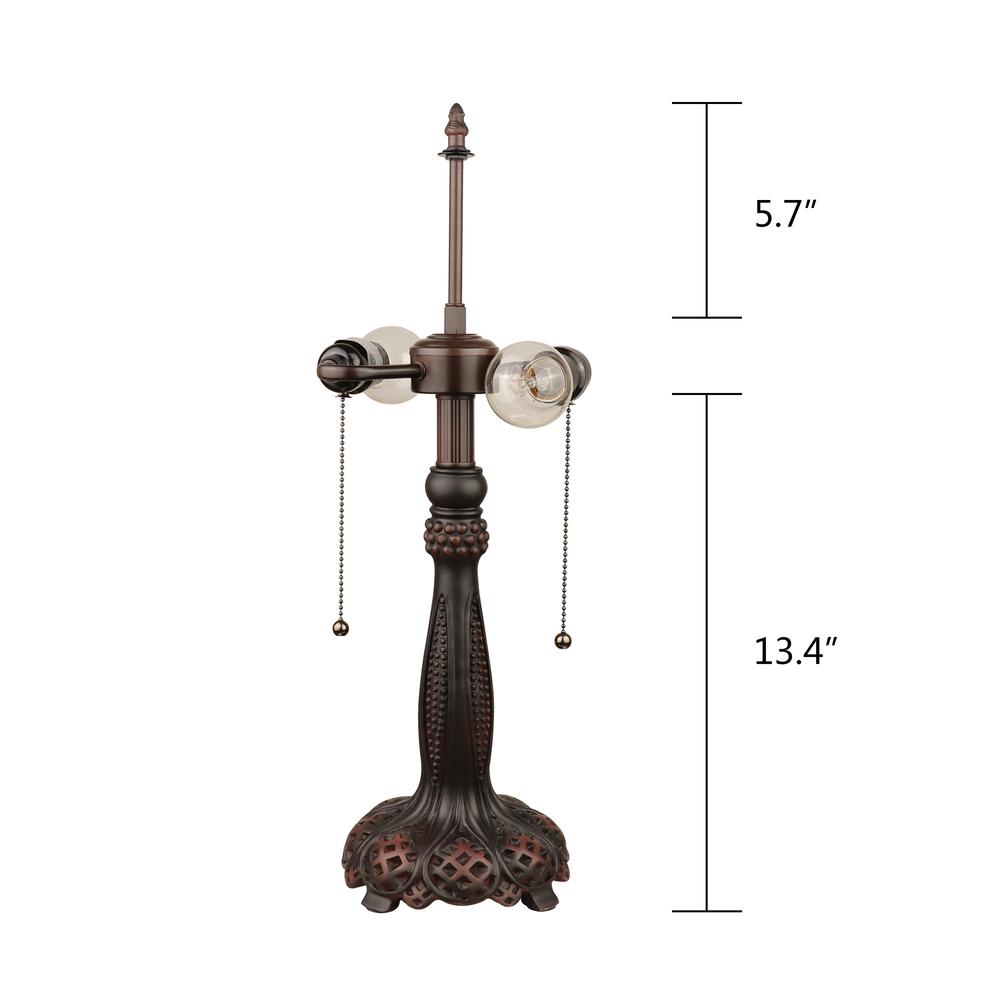 CHLOE Lighting SUNNIVA Dragonfly-Style Dark Bronze 2 Light Table Lamp 16" Wide