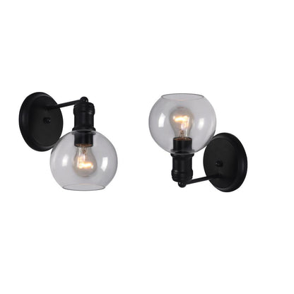 CHLOE Lighting OXA Transitional 1 Light Matt Black Indoor Wall Sconce 6" Wide