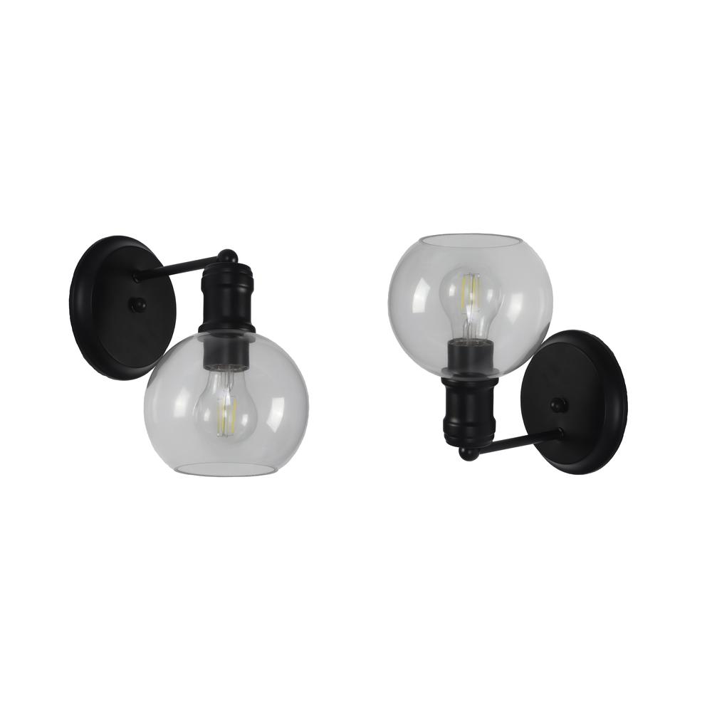 CHLOE Lighting OXA Transitional 1 Light Matt Black Indoor Wall Sconce 6" Wide
