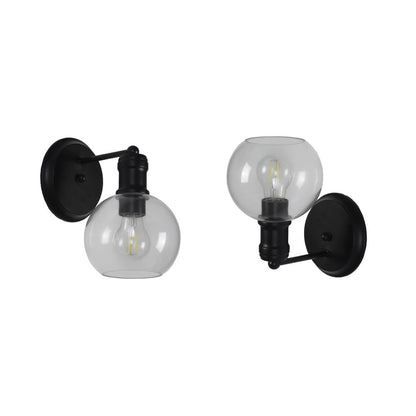 CHLOE Lighting OXA Transitional 1 Light Matt Black Indoor Wall Sconce 6" Wide