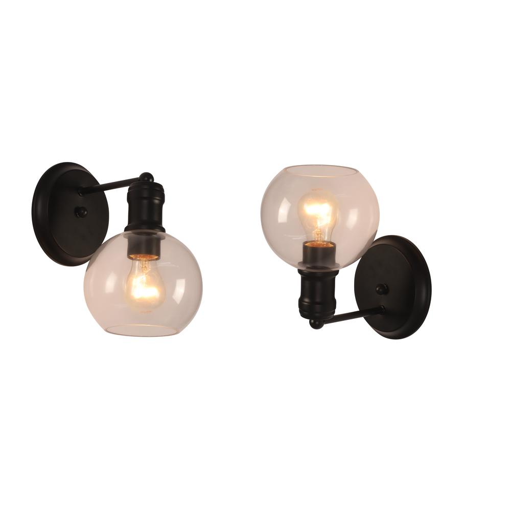 CHLOE Lighting OXA Transitional 1 Light Matt Black Indoor Wall Sconce 6" Wide