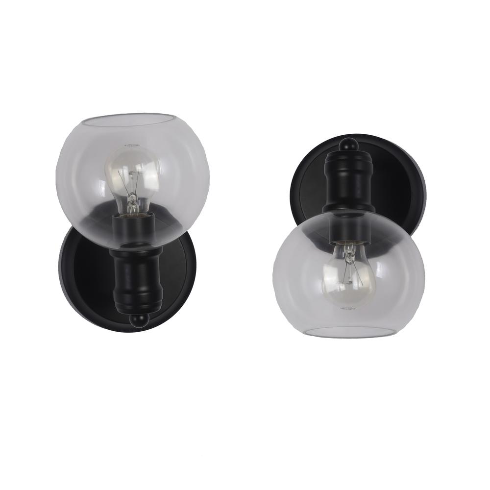 CHLOE Lighting OXA Transitional 1 Light Matt Black Indoor Wall Sconce 6" Wide