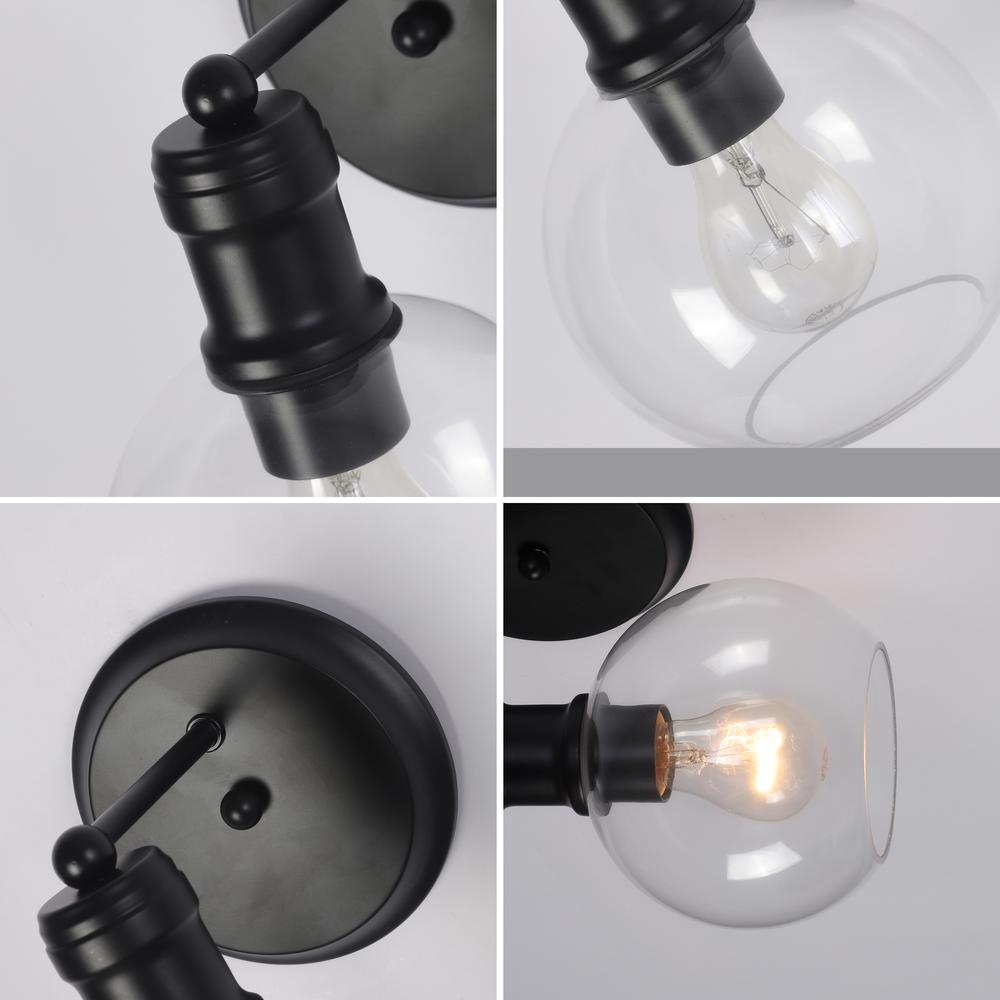 CHLOE Lighting OXA Transitional 1 Light Matt Black Indoor Wall Sconce 6" Wide