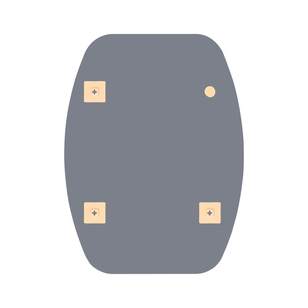 CHLOE's Reflection Verical/Horizontal Hanging Squared-Oval Shaped Frameless Wall Mirror 32" Height