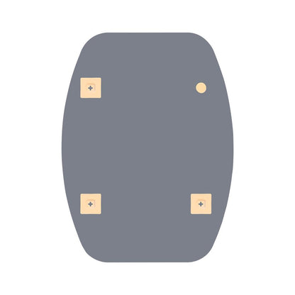 CHLOE's Reflection Verical/Horizontal Hanging Squared-Oval Shaped Frameless Wall Mirror 32" Height