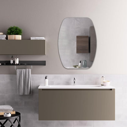 CHLOE's Reflection Verical/Horizontal Hanging Squared-Oval Shaped Frameless Wall Mirror 32" Height