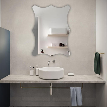CHLOE's Reflection Verical/Horizontal Hanging Rectangle Shaped Frameless Wall Mirror 32" Height