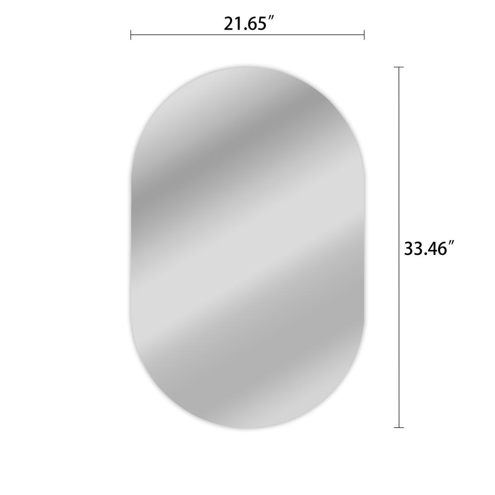 CHLOE's Reflection Verical/Horizontal Hanging Round Shaped Frameless Wall Mirror 33" Height