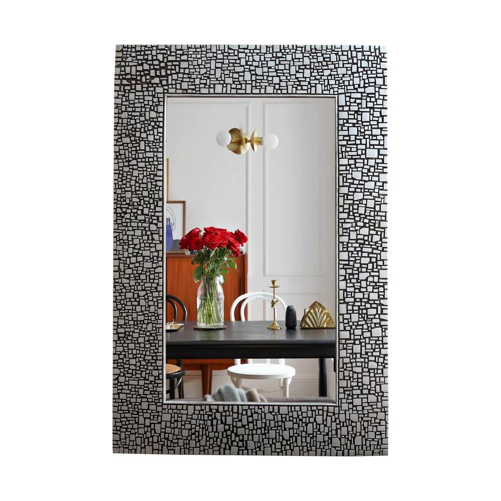 CHLOE's Reflection Contemporary-Style Rectangle Antique Silver Finish 36"