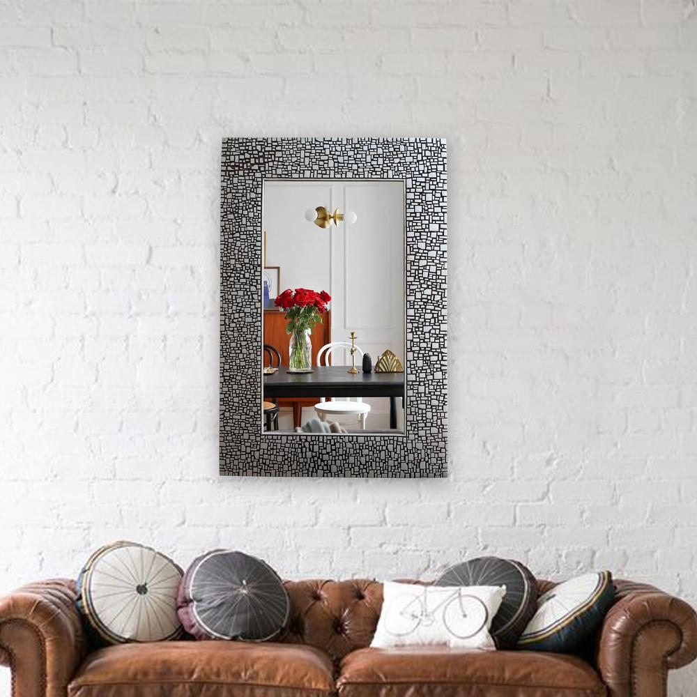 CHLOE's Reflection Contemporary-Style Rectangle Antique Silver Finish 36"