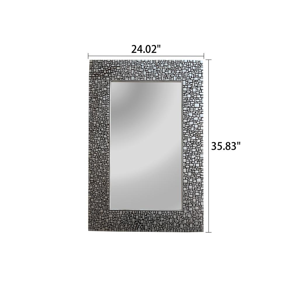 CHLOE's Reflection Contemporary-Style Rectangle Antique Silver Finish 36"