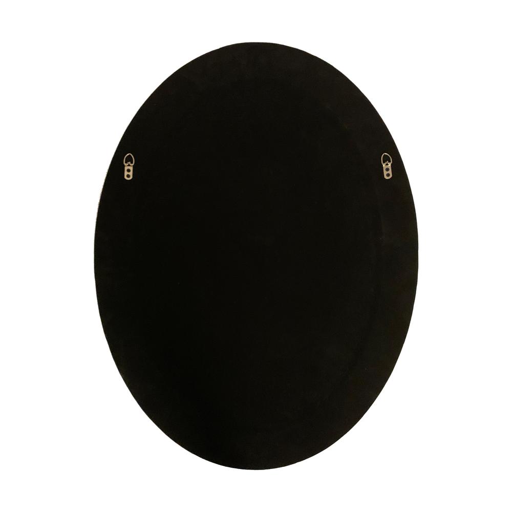 CHLOE's Reflection Vertical Hanging Seashell Finish Oval Framed Wall Mirror 35" Height