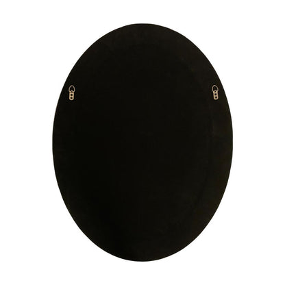 CHLOE's Reflection Vertical Hanging Seashell Finish Oval Framed Wall Mirror 35" Height
