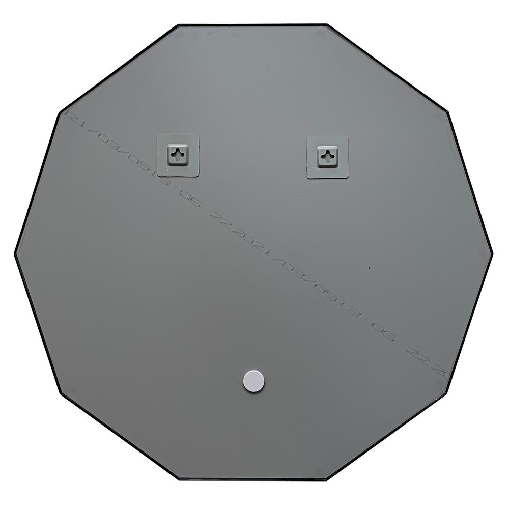 CHLOE's Reflection Contemporary Black Finish Decagon Framed Wall Mirror 31" Width