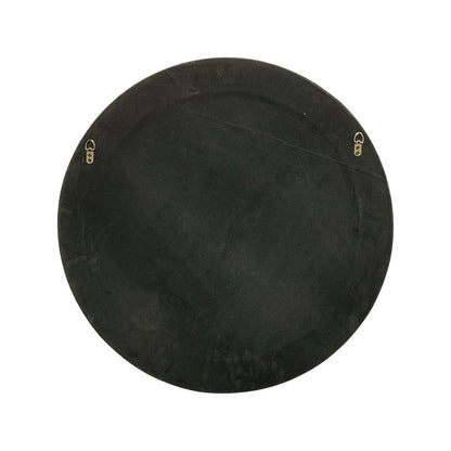 CHLOE's Reflection Vertical Hanging Black-Wood Finish Circle Framed Wall Mirror 30" Height