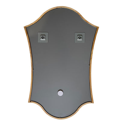 CHLOE's Reflection Contemporary Maple Wood Finish Dual-Arched  Framed Wall Mirror 30" Height