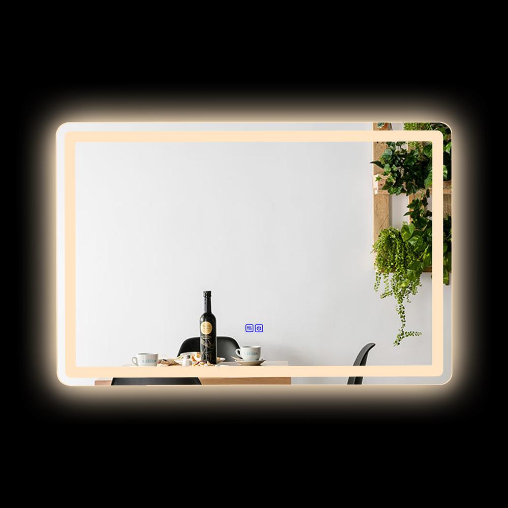 CHLOE Lighting- LUMINOSITY Back Lit Rectangular TouchScreen LED Mirror 3 Color Temperatures 3000K-6000K 36" Wide