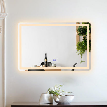 CHLOE Lighting- LUMINOSITY Back Lit Rectangular TouchScreen LED Mirror 3 Color Temperatures 3000K-6000K 36" Wide