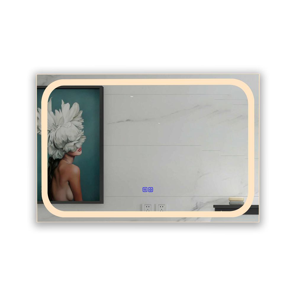 CHLOE Lighting LUMINOSITY Back Lit Rectangular TouchScreen LED Mirror 3 Color Temperatures 3000K-6000K 36" Wide