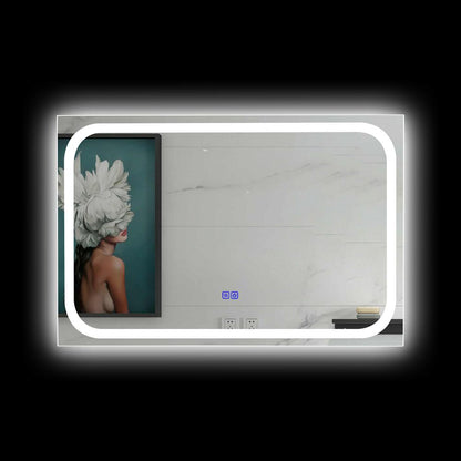 CHLOE Lighting LUMINOSITY Back Lit Rectangular TouchScreen LED Mirror 3 Color Temperatures 3000K-6000K 36" Wide