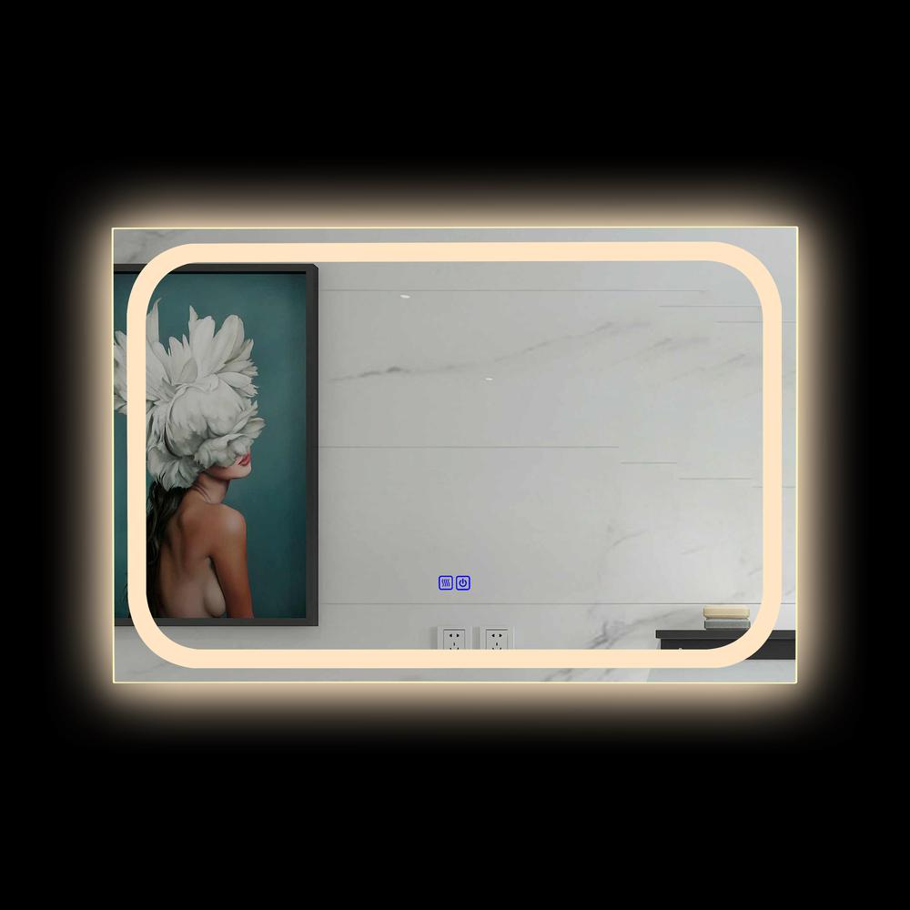 CHLOE Lighting LUMINOSITY Back Lit Rectangular TouchScreen LED Mirror 3 Color Temperatures 3000K-6000K 36" Wide