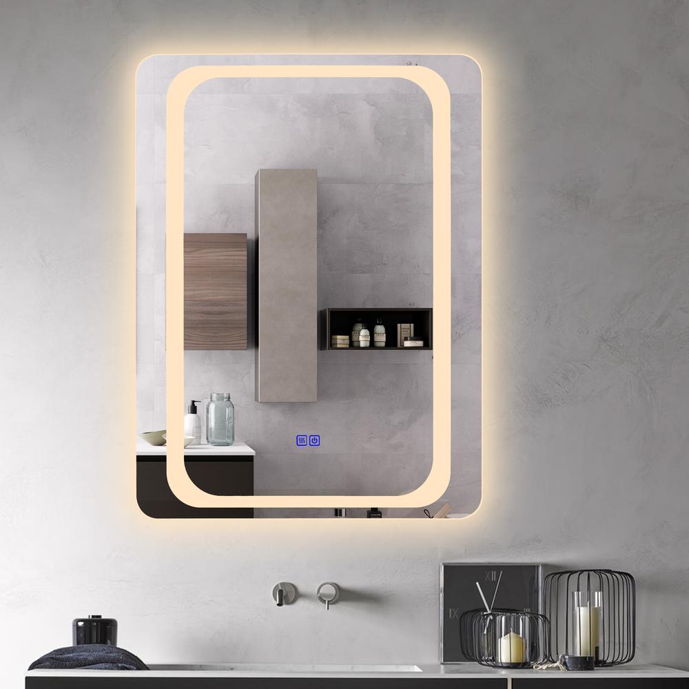 CHLOE Lighting- LUMINOSITY Back Lit Rectangular TouchScreen LED Mirror 3 Color Temperatures 3000K-6000K 32" Height