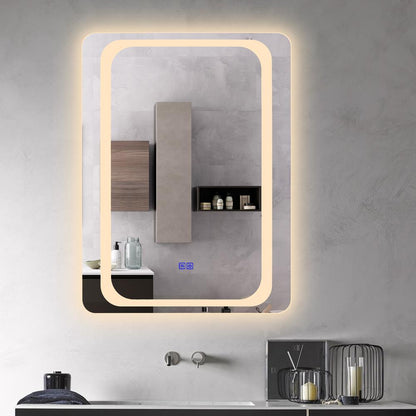 CHLOE Lighting- LUMINOSITY Back Lit Rectangular TouchScreen LED Mirror 3 Color Temperatures 3000K-6000K 32" Height