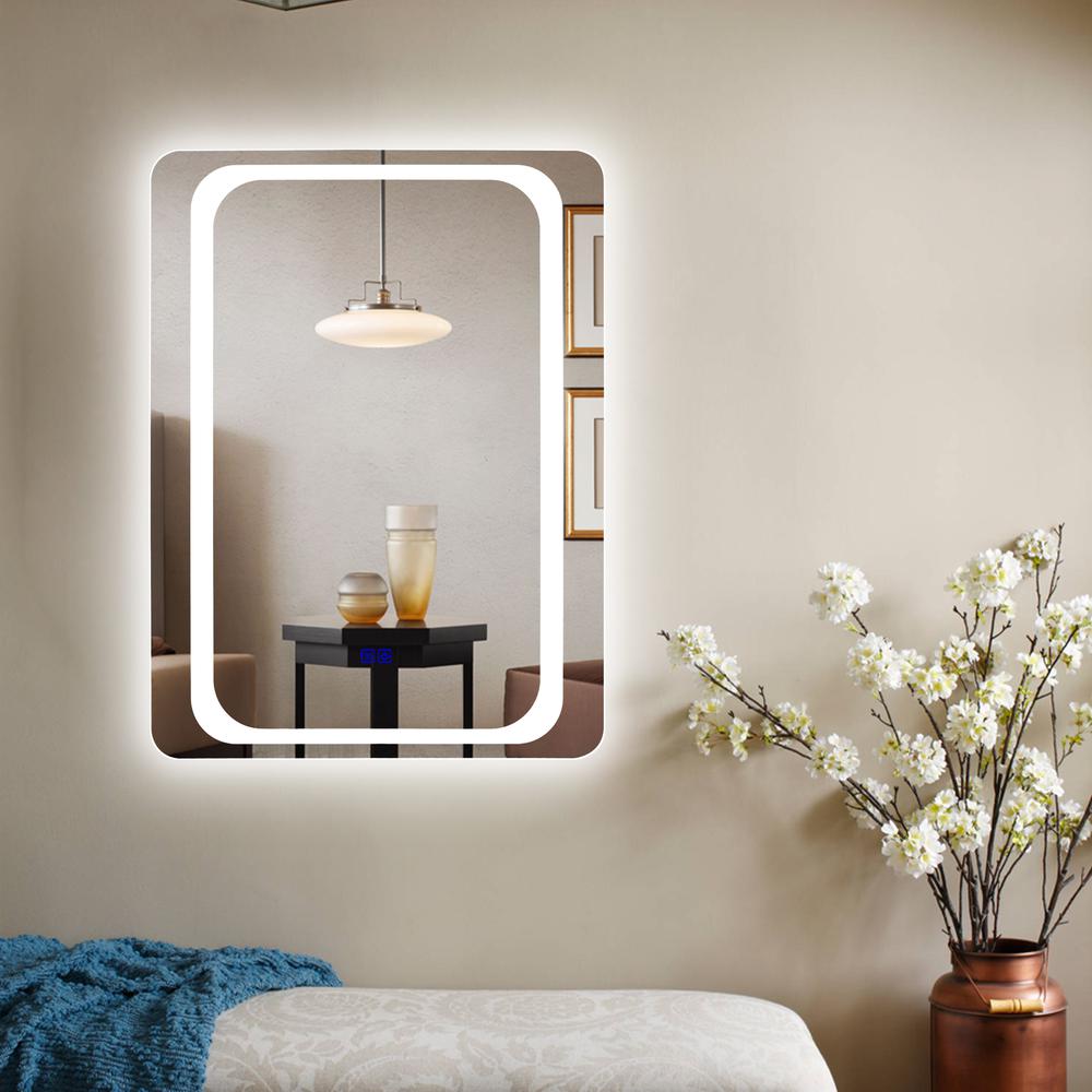 CHLOE Lighting- LUMINOSITY Back Lit Rectangular TouchScreen LED Mirror 3 Color Temperatures 3000K-6000K 32" Height