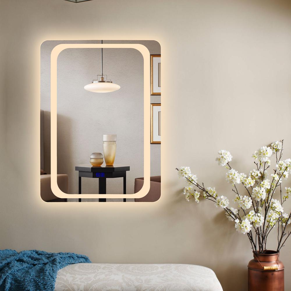 CHLOE Lighting- LUMINOSITY Back Lit Rectangular TouchScreen LED Mirror 3 Color Temperatures 3000K-6000K 32" Height