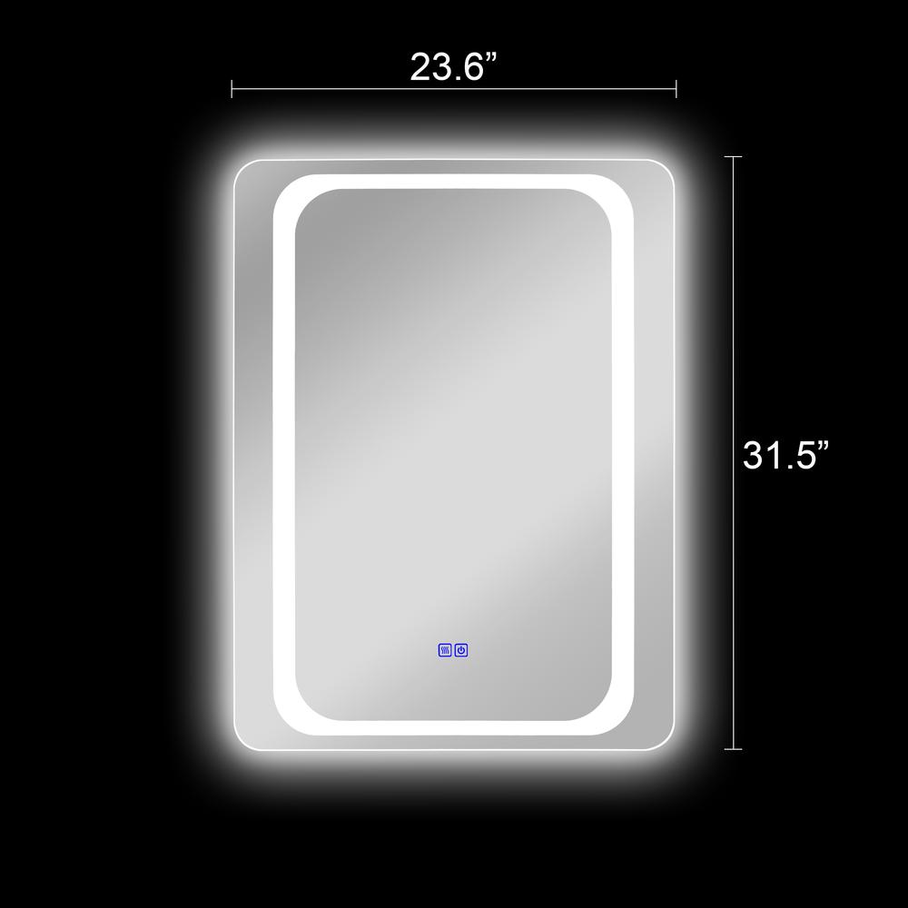CHLOE Lighting- LUMINOSITY Back Lit Rectangular TouchScreen LED Mirror 3 Color Temperatures 3000K-6000K 32" Height