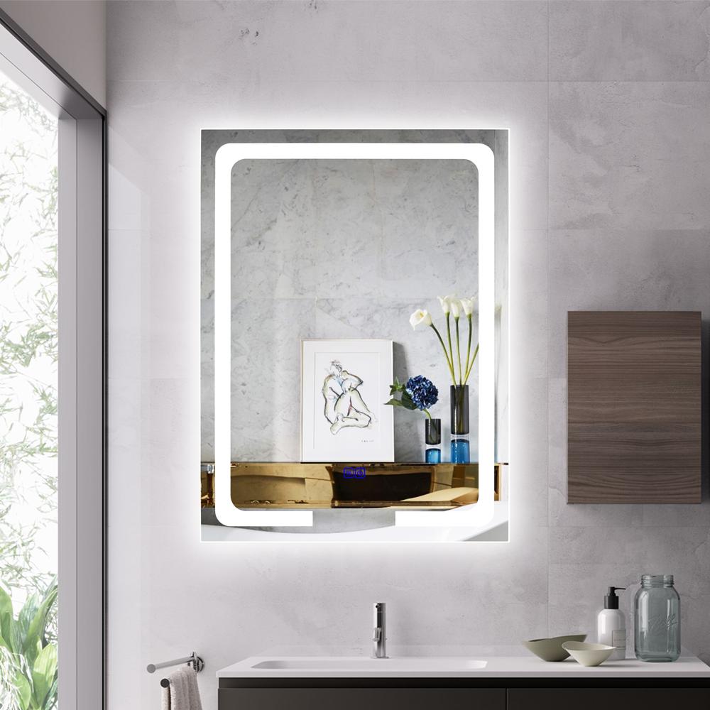 CHLOE Lighting LUMINOSITY- Back Lit Rectangular TouchScreen LED Mirror 3 Color Temperatures 3000K-6000K 32" Height